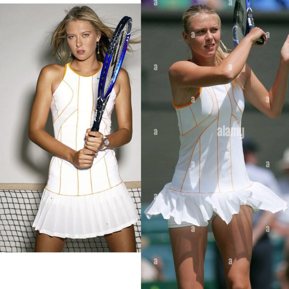 Striking Nike Maria Sharapova Tennis Dress w/ Bra Pleated Skirt M Medium